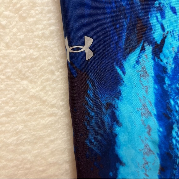 UNDER ARMOUR Women's Heat Gear Compression Leggings Blue Size Small - Picture 2 of 6